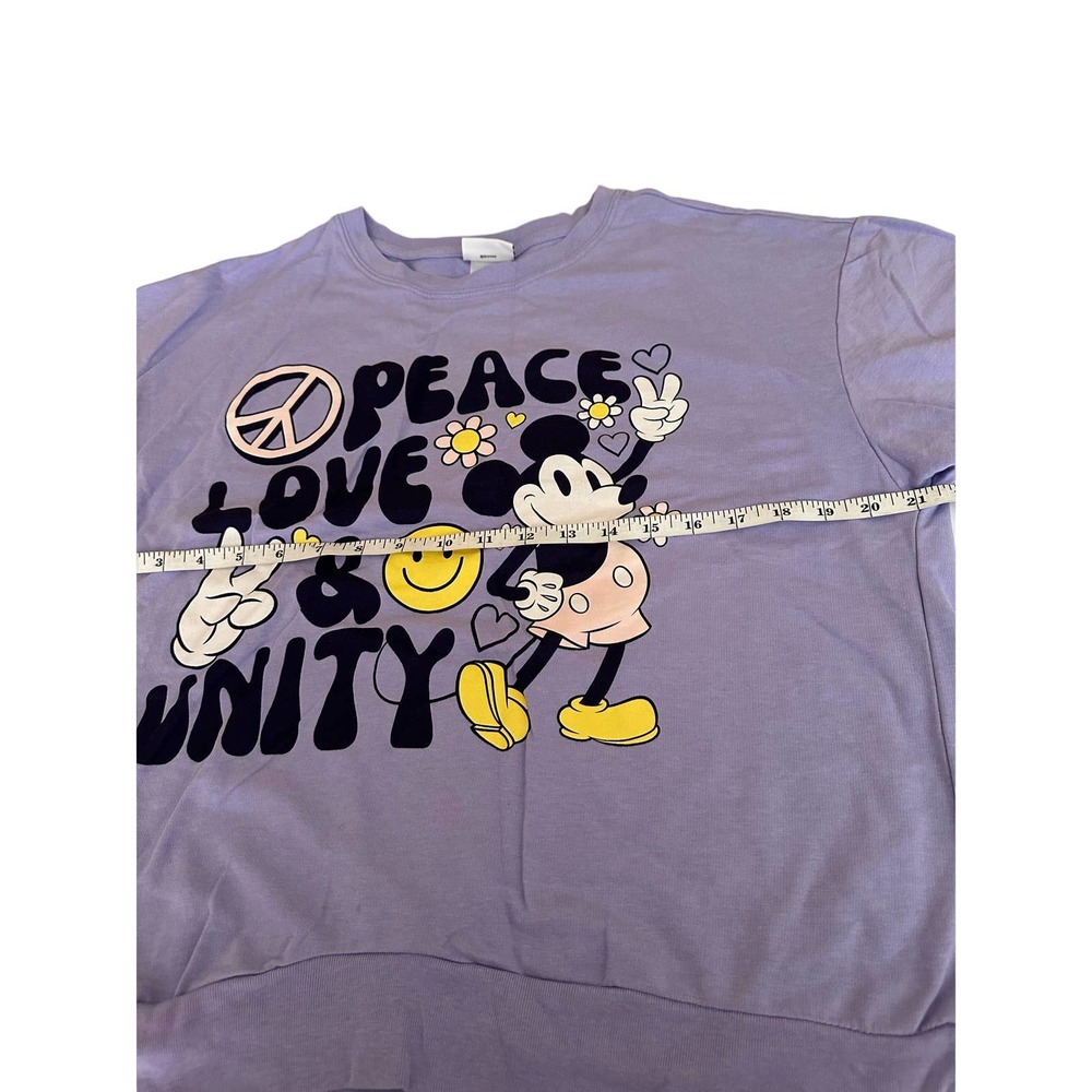 Women XL Lavender XL Freeze Mickey Mouse sweatshirt Peace Love Unity *1 spot* - Picture 7 of 14